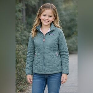 Patagonia Girls Nano Puff Jacket Size M 10 Lightweight Insulated Puffer